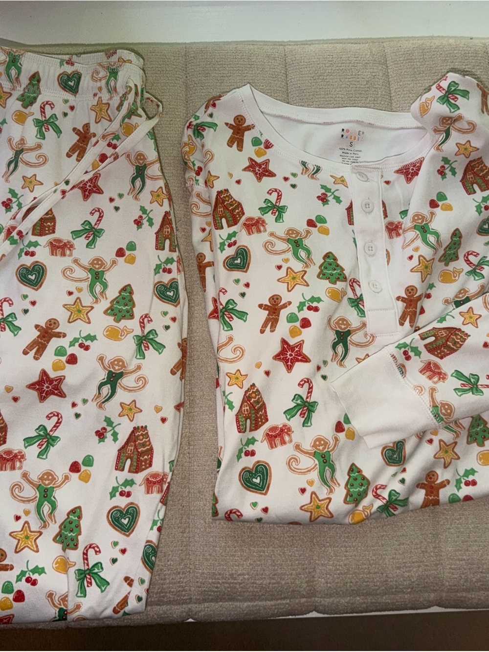 Roller Rabbit Gingerbread Party Pima PJs - Picture 3 of 3